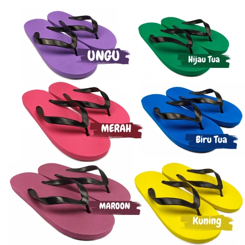 Sandal (sendal) Jepit Polos | Sendal Polos Bahan Spon